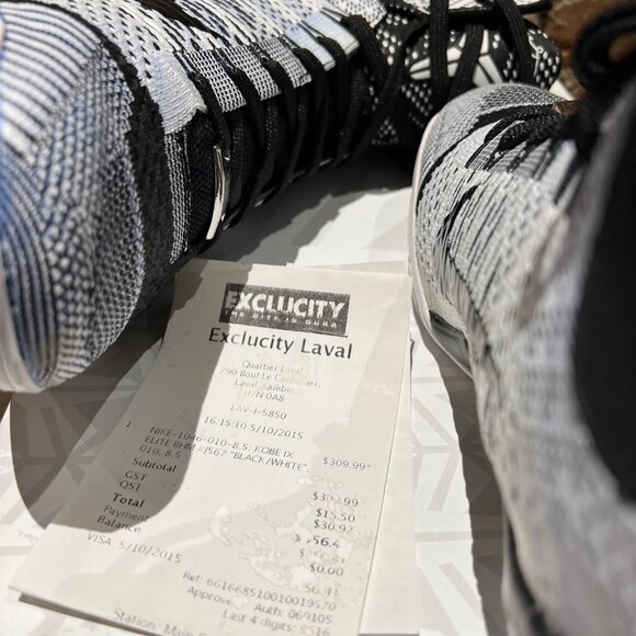 Nike Kobe 9 Elite “BHM” – Black/White – Size 8.5 (US) / 41 (EU) - Picture 8 of 9